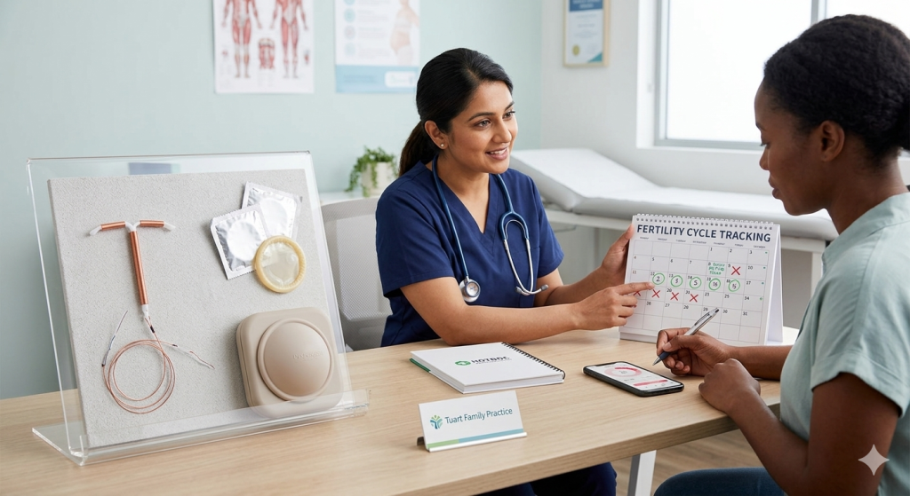 Hormonal birth control implant insertion and Depo shot injection in a clinical setting