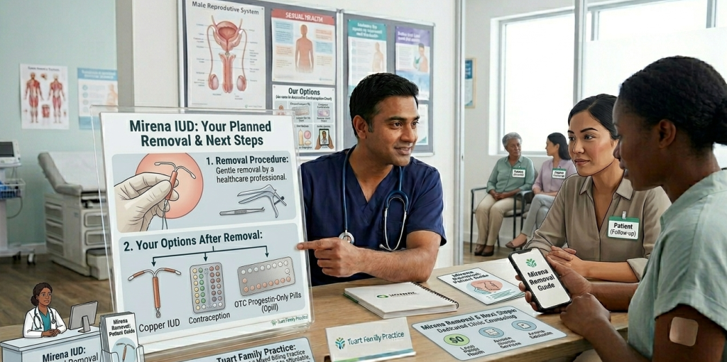 Family planning clinics providing reproductive health services and contraception advice